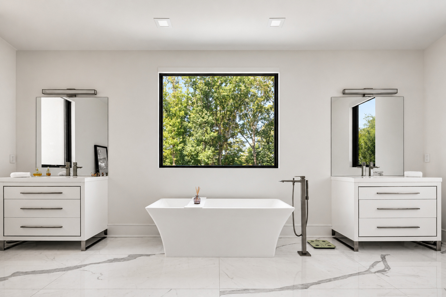Primary bath at 286 Hartshorn Drive, Short Hills