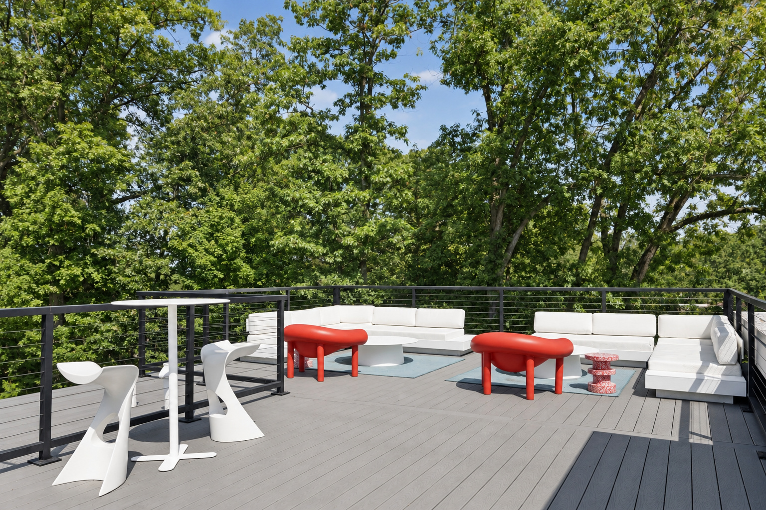 Rooftop terrace at 286 Hartshorn Drive, Short Hills