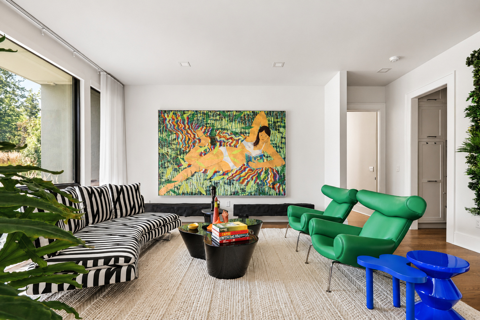 Sitting area detail at 286 Hartshorn Drive, Short Hills